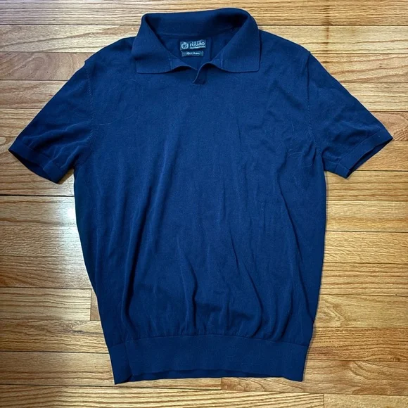 Italian Boutique Navy Men's Shirt - Picture 1 of 6